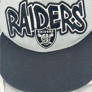 47 Brand Raiders Cap in Black and White spellout